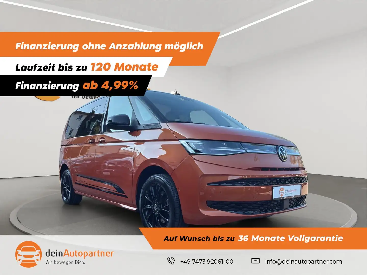 Volkswagen T7 Multivan Edition Easy Open LED/LEDER/AHK/PANO/ACC/RFK Orange - 1