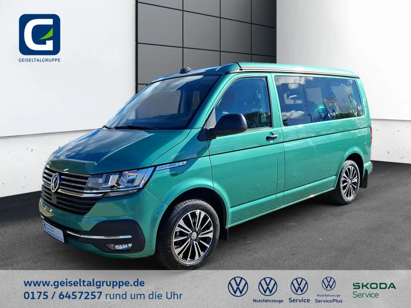 Volkswagen T6.1 California 2.0 TDI Beach Camper *APP-CONNECT*DAB+*REAR VIEW Grün - 1