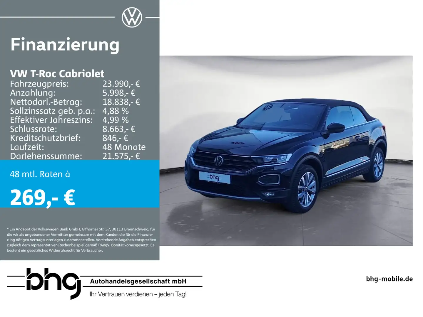 Volkswagen T-Roc Style 1.5 l TSI OPF Schwarz - 1