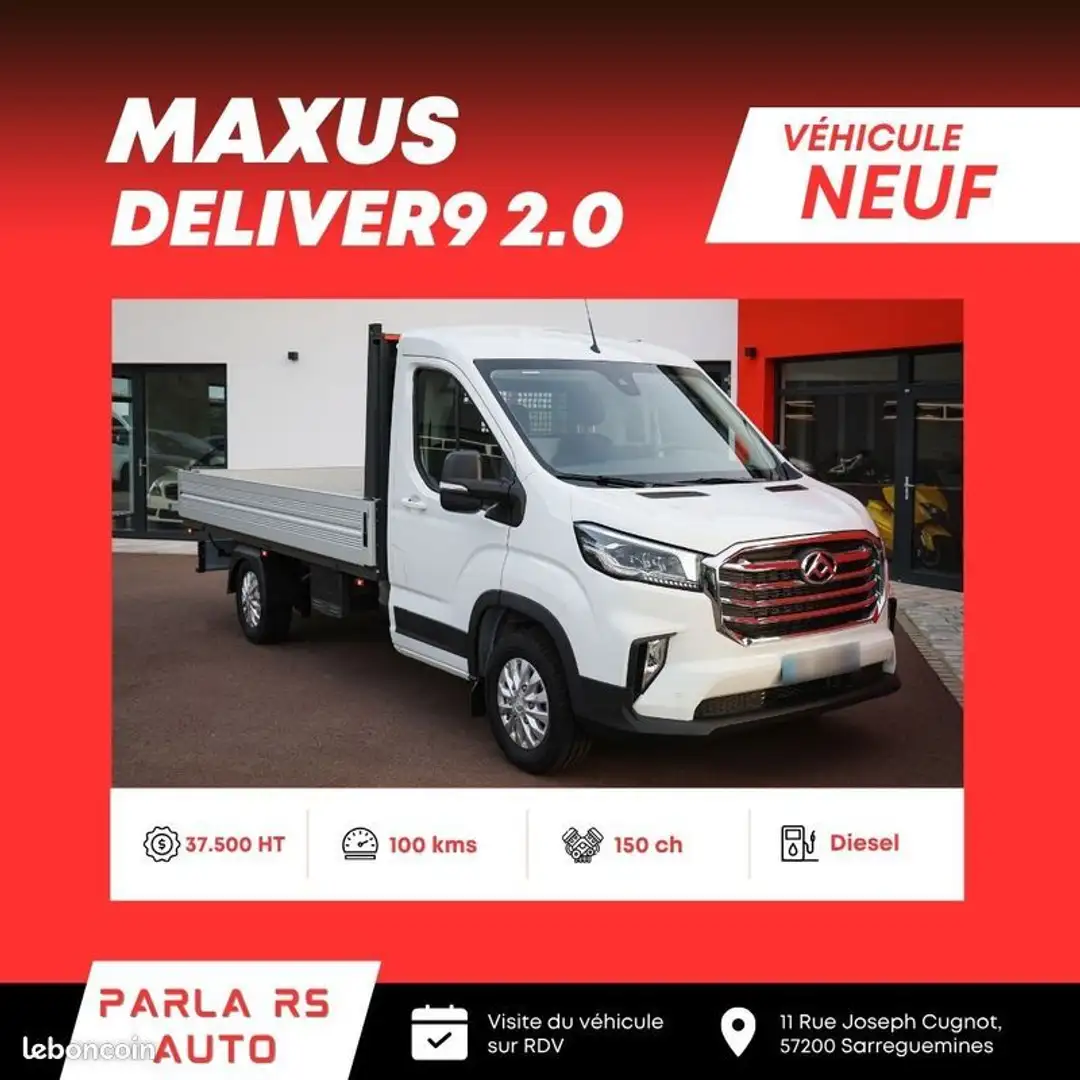 Maxus eDeliver 9 Deliver9 2.0 150ch plateau ridelle neuf Weiß - 1