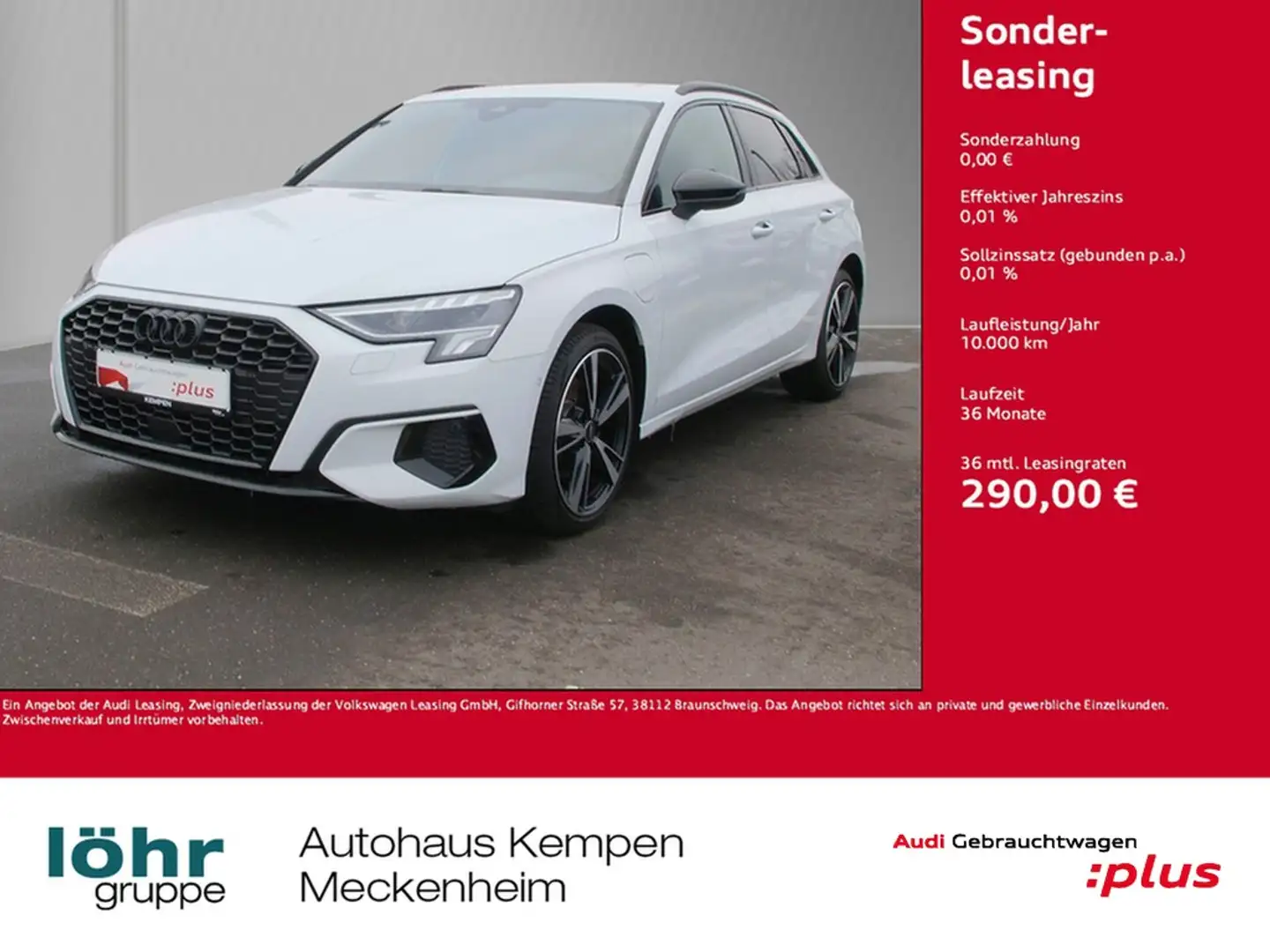 Audi A3 Sportback 40 TFSI e 18" ASL NAVI+VC advanced Weiß - 1