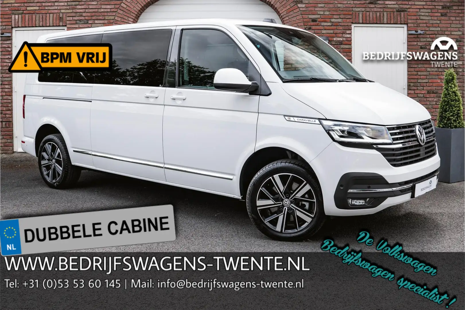 Volkswagen T6.1 Caravelle 2.0 TDI 204 PK DSG L2H1 A-KLEP DUB/CAB ACC | LED | Wit - 1