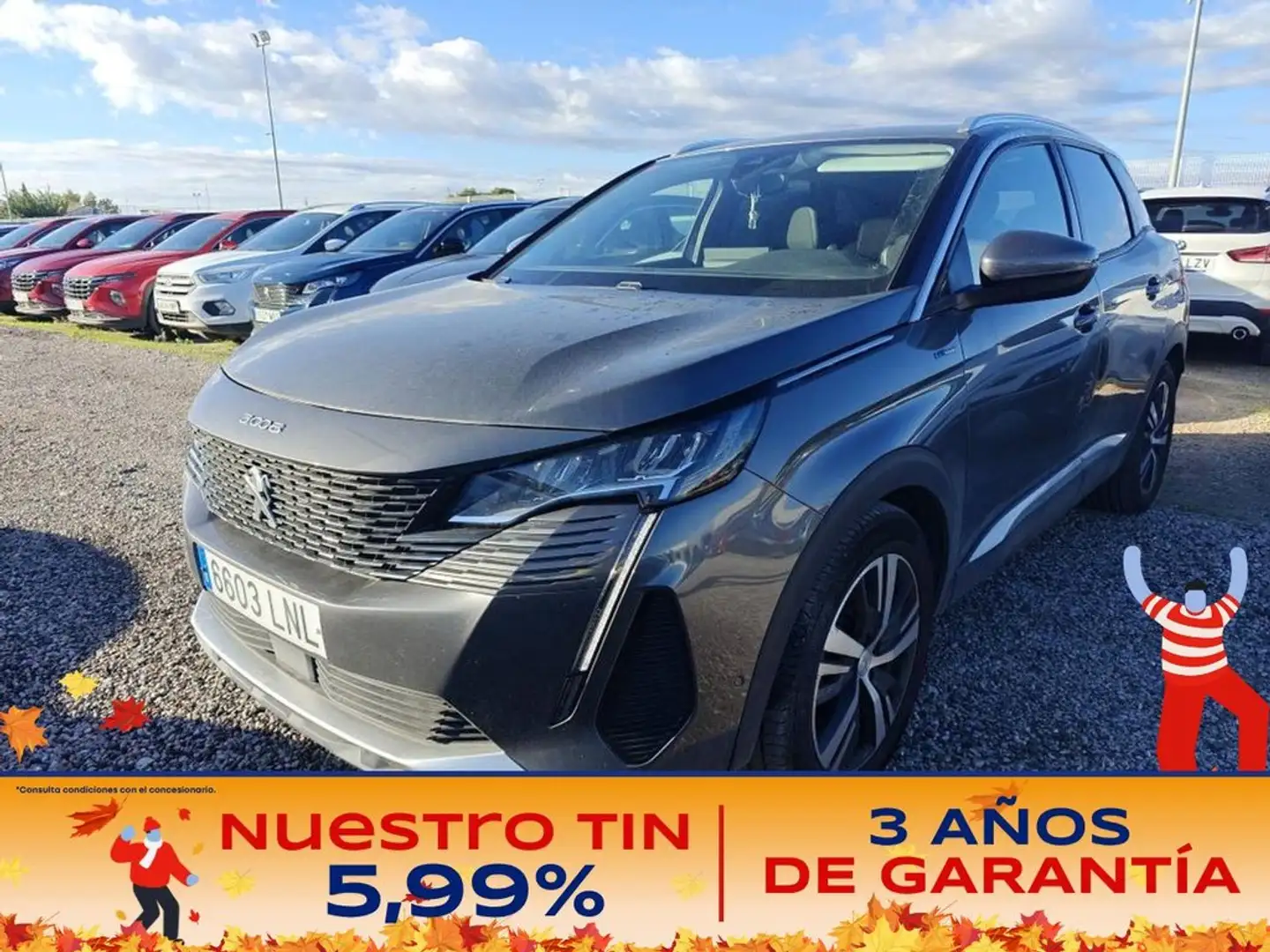 Peugeot 3008 225 e-EAT8 Allure Pack Gris - 1