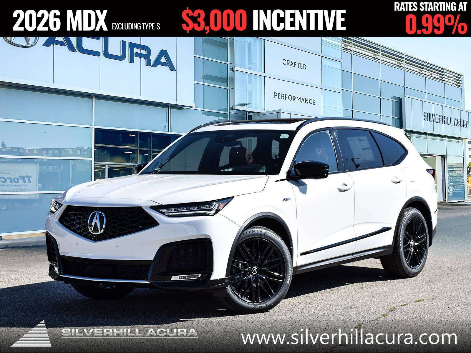 White 2026 Acura MDX SUV / Crossover  Automatic