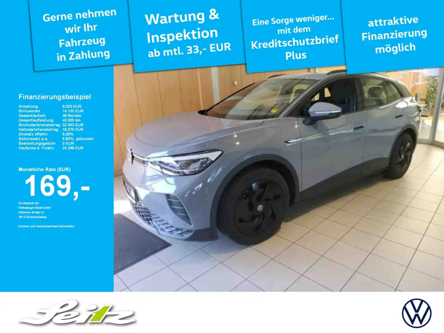Volkswagen ID.4 Pro Performance *LED*NAVI*PARKSENSOR* Gri - 1