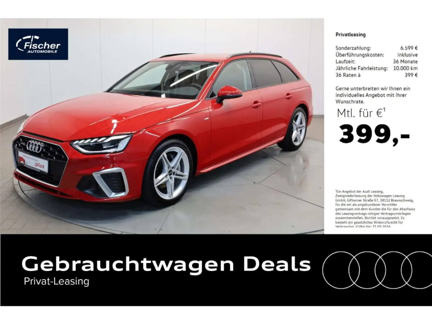 Audi A4 Avant 40 TDI quattro S line Rot - 1