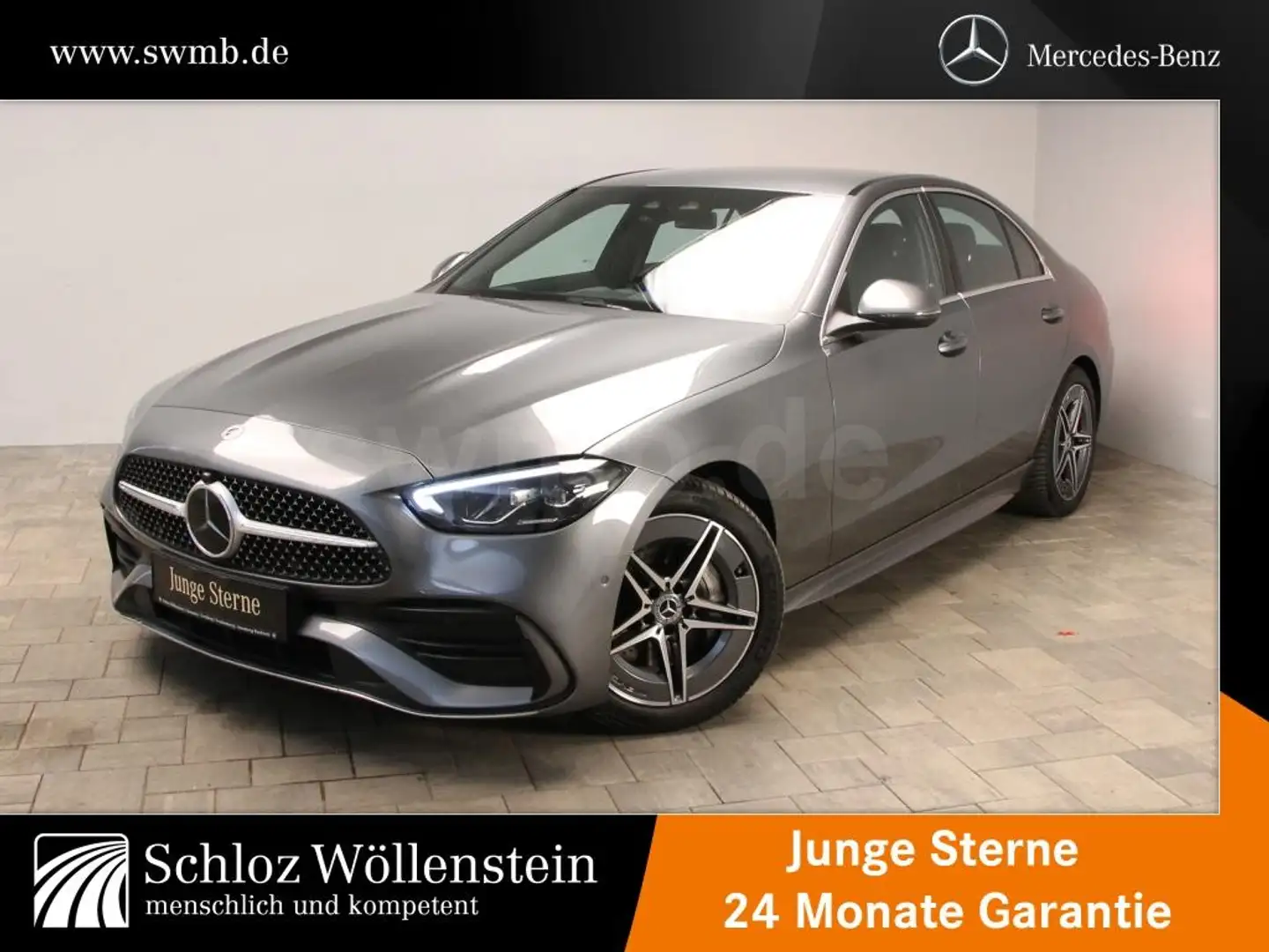 Mercedes-Benz C 220 d AMG/LED/AHK/Fahrass+/RfCam/Spiegel-P/EDW Grau - 1