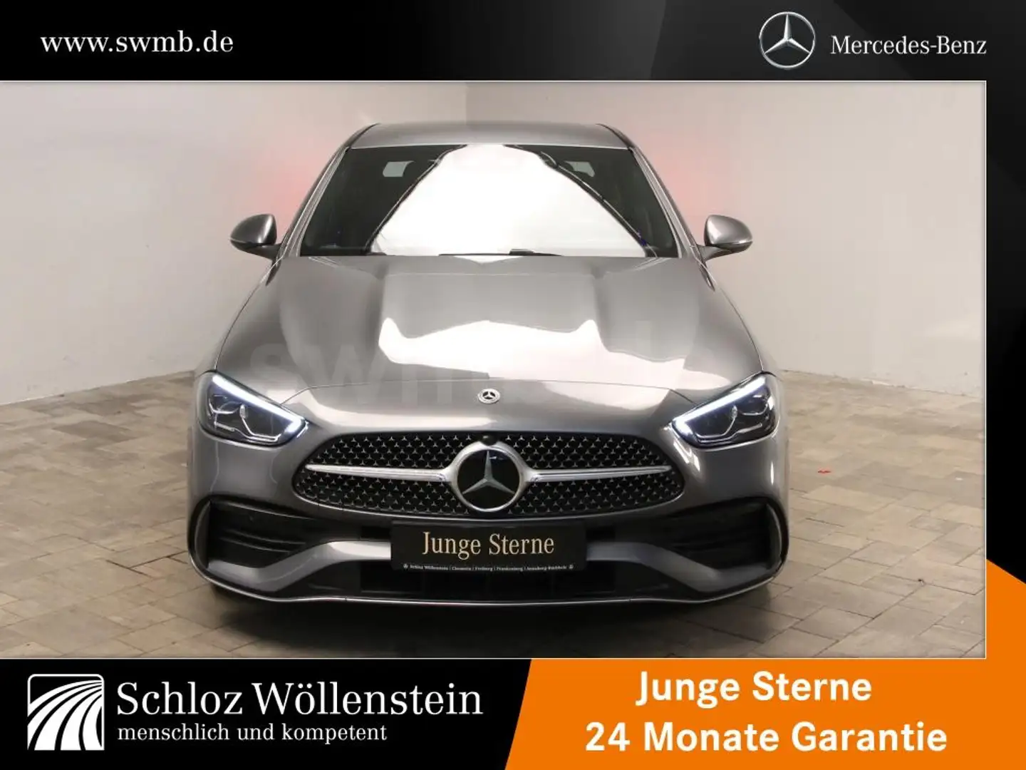 Mercedes-Benz C 220 d AMG/LED/AHK/Fahrass+/RfCam/Spiegel-P/EDW Grau - 2