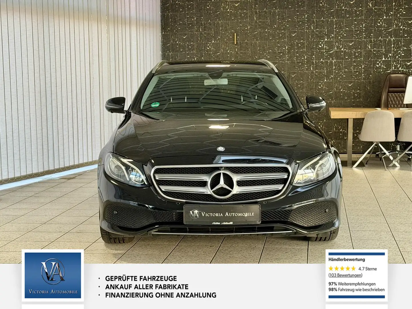 Mercedes-Benz E 200 E 200 1 Hand* Scheckheft* Kamera 360* AMG Felgen. Schwarz - 2