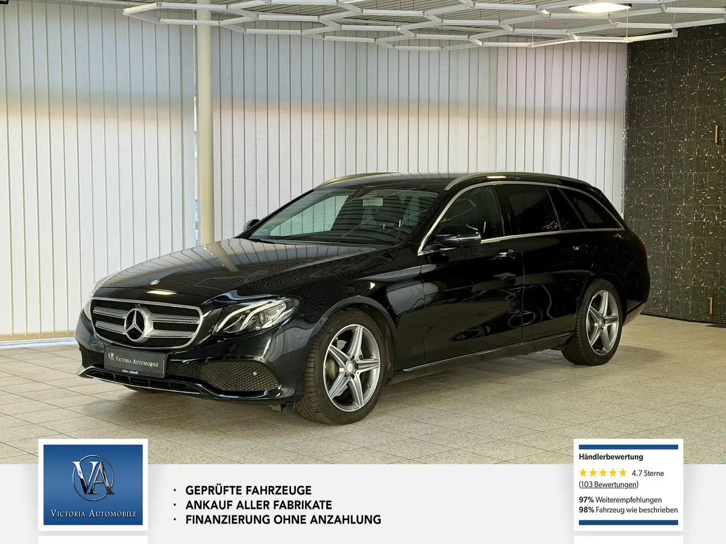 Mercedes-Benz E 200 E 200 1 Hand* Scheckheft* Kamera 360* AMG Felgen. Schwarz - 1