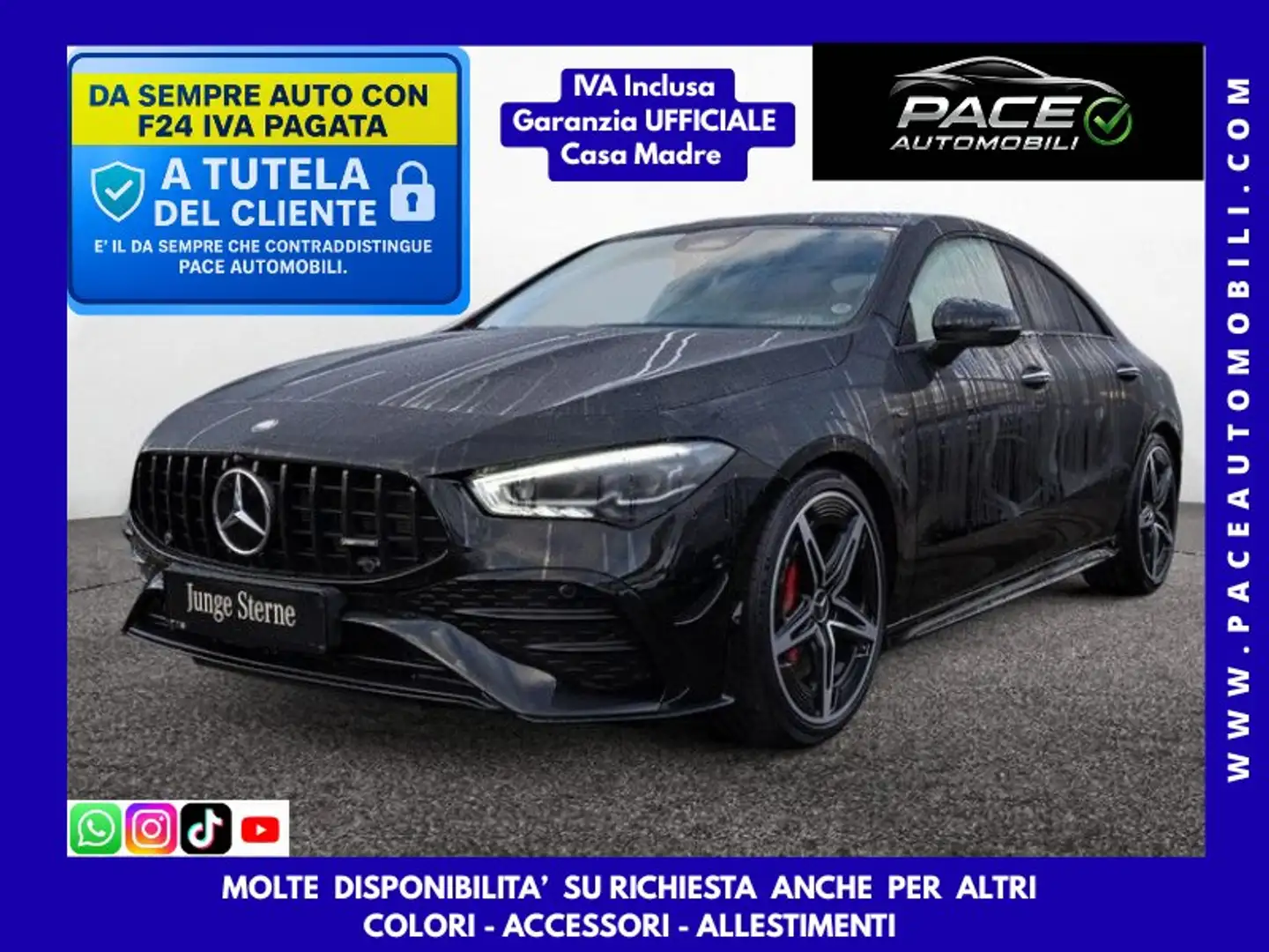 Mercedes-Benz CLA 35 AMG 4M COUPE AERO PACK BURM NIGHT PACK TETTO ACC PDC Noir - 1