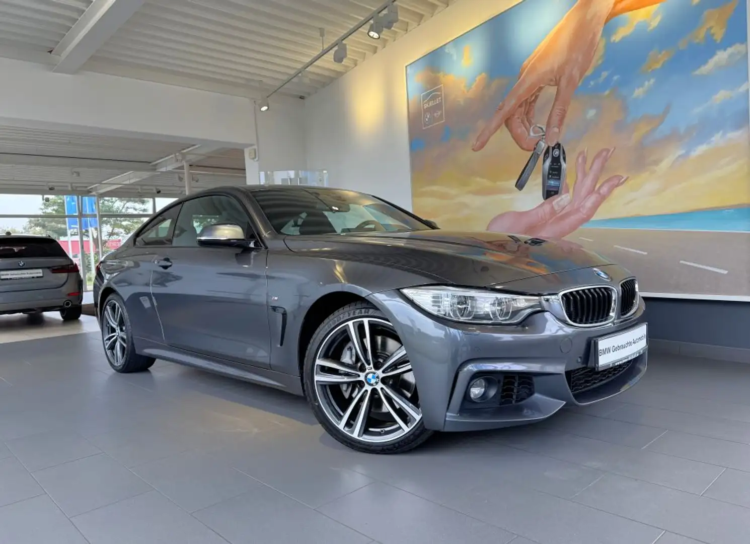 BMW 435 i Coupe xDr M SPORT HUD+LED+KOMF+AHK+SPUR+AL Gris - 2