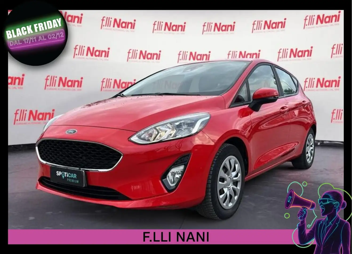Ford Fiesta 1.1 75 CV GPL 5 porte Titanium Rouge - 1