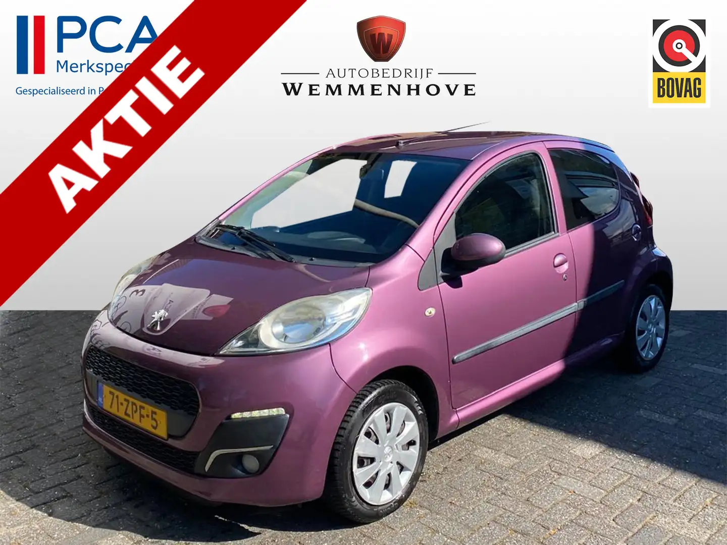 Peugeot 107 1.0 Active 5-Deurs/Airco/CV/El. Ramen Violett - 1