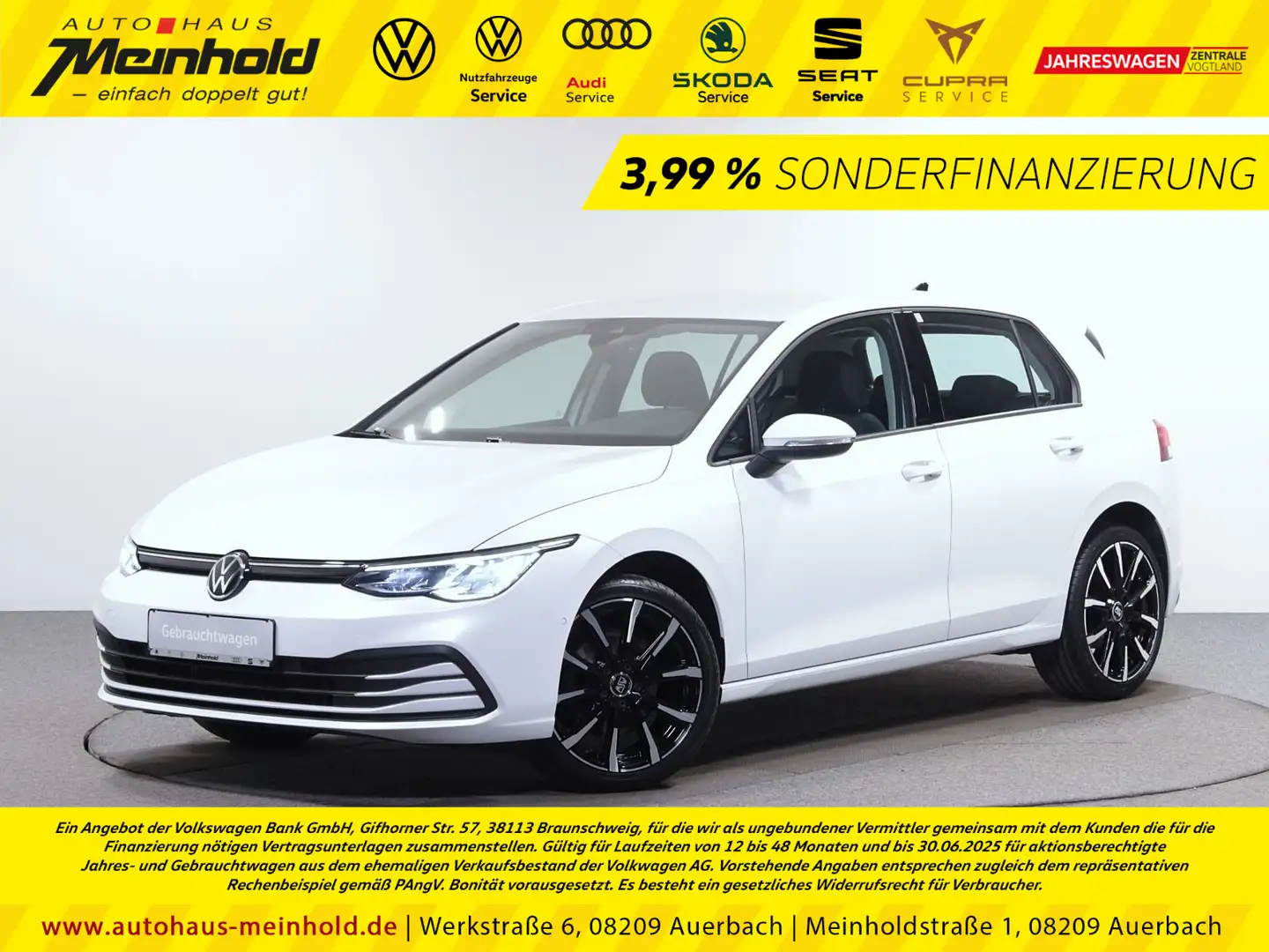 Volkswagen Golf 1.5 TSI Life, Alu 18", App-con., ACC, Navi Weiß - 1