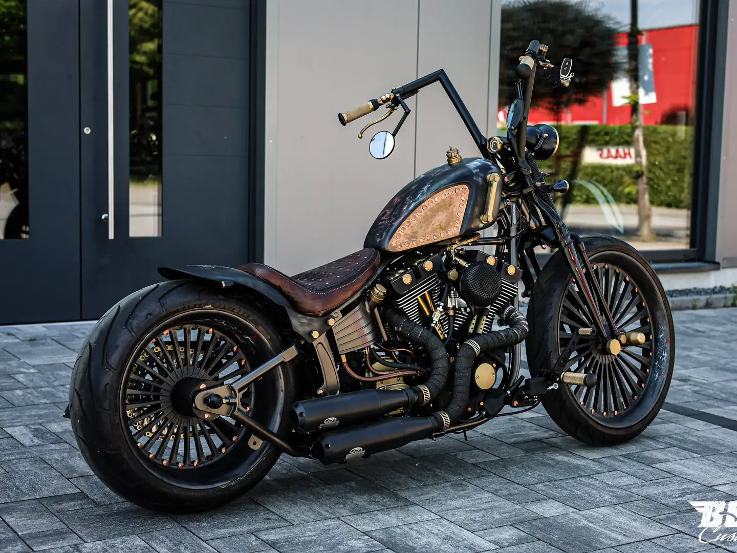 Harley-Davidson Softail FXST Evo Bobber Umbau EINZELSTÜCK Nero - 2