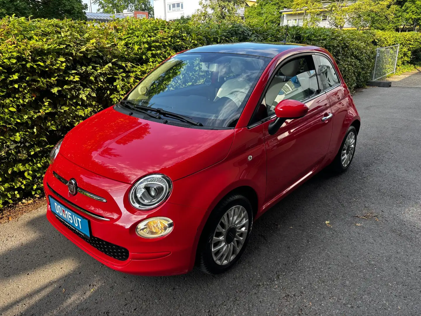 Fiat 500 1.2 8V Lounge / Service NEU / Panoramadach Rot - 1