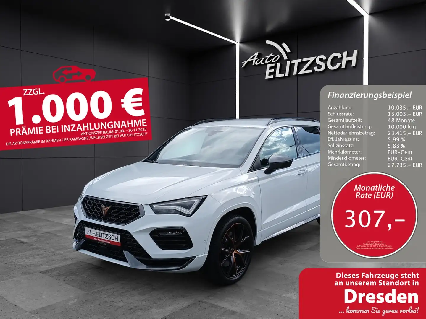CUPRA Ateca TSI DSG 4Drive LED AHK Navi AID ACC RFK beats 19" Weiß - 1