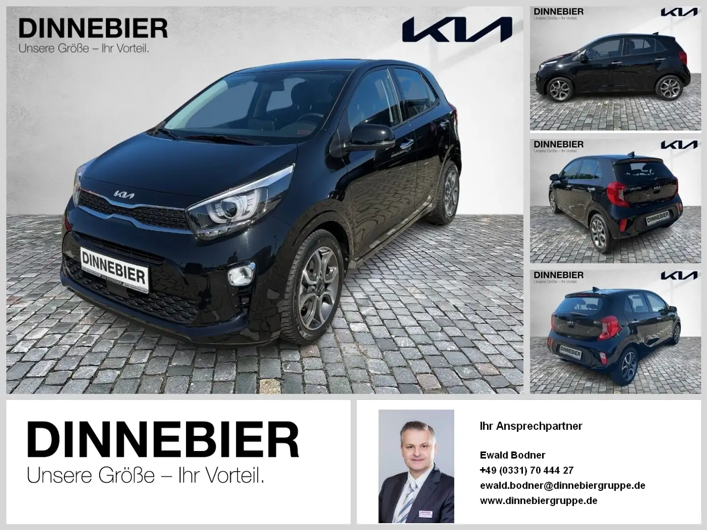 Kia Picanto 1.2 Spirit Automatik+Navi+Kamera+SHZ Noir - 1