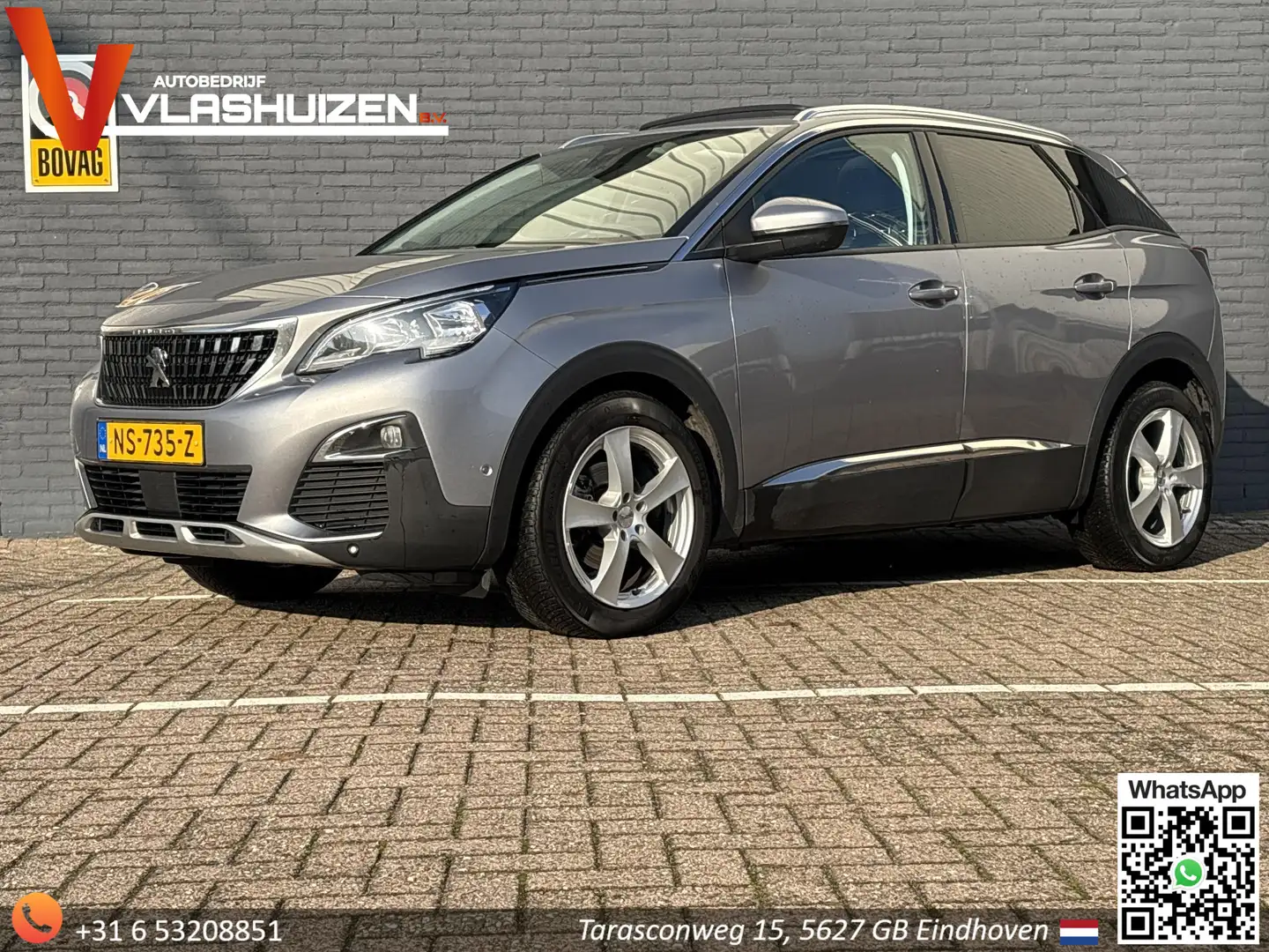 Peugeot 3008 1.2 PureTech Première Automaat | Leder | Pano | Cl Grijs - 1
