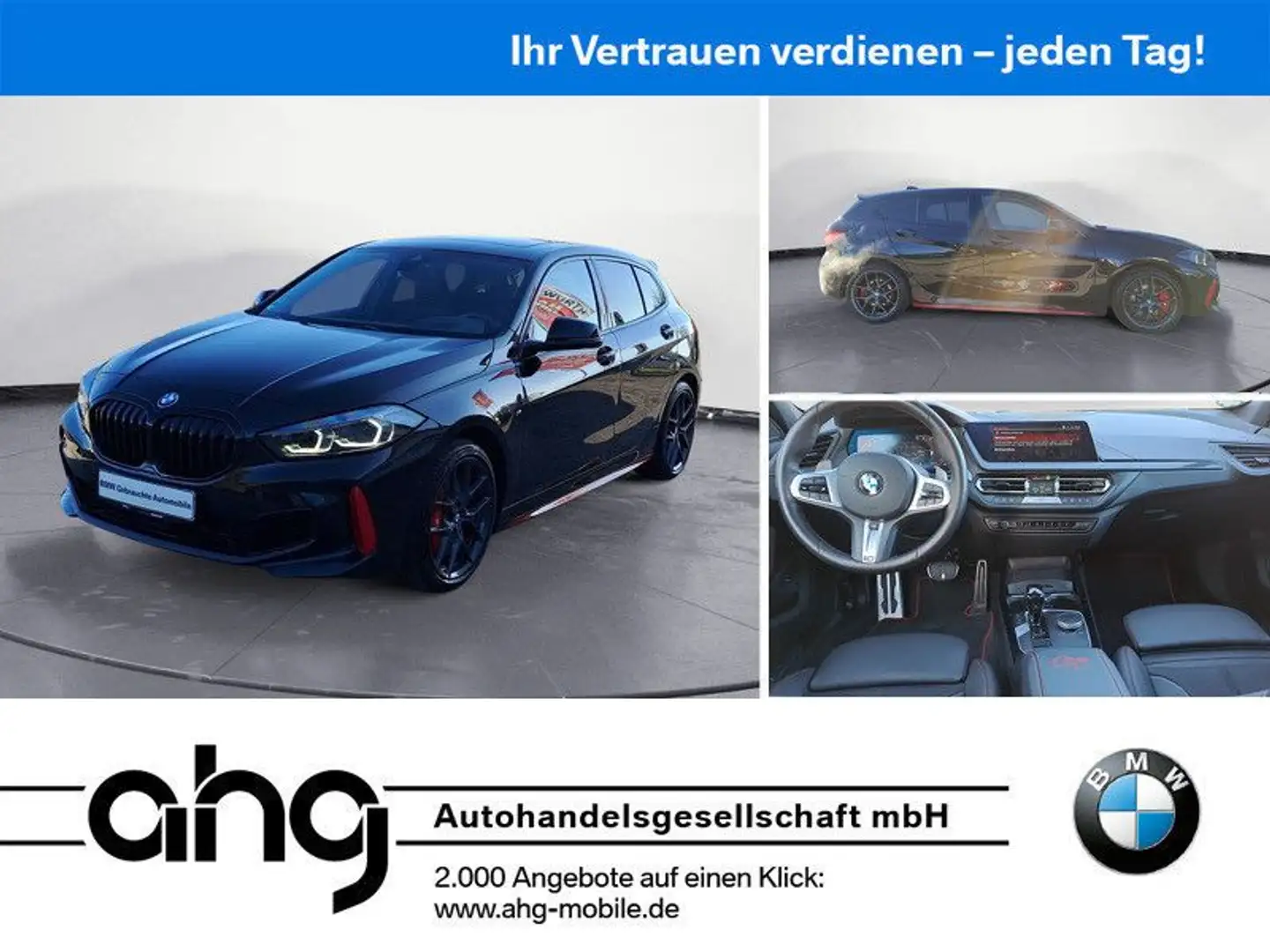 BMW 128 ti Sport Aut. Panorama Klimaaut. Head-Up Чорний - 1