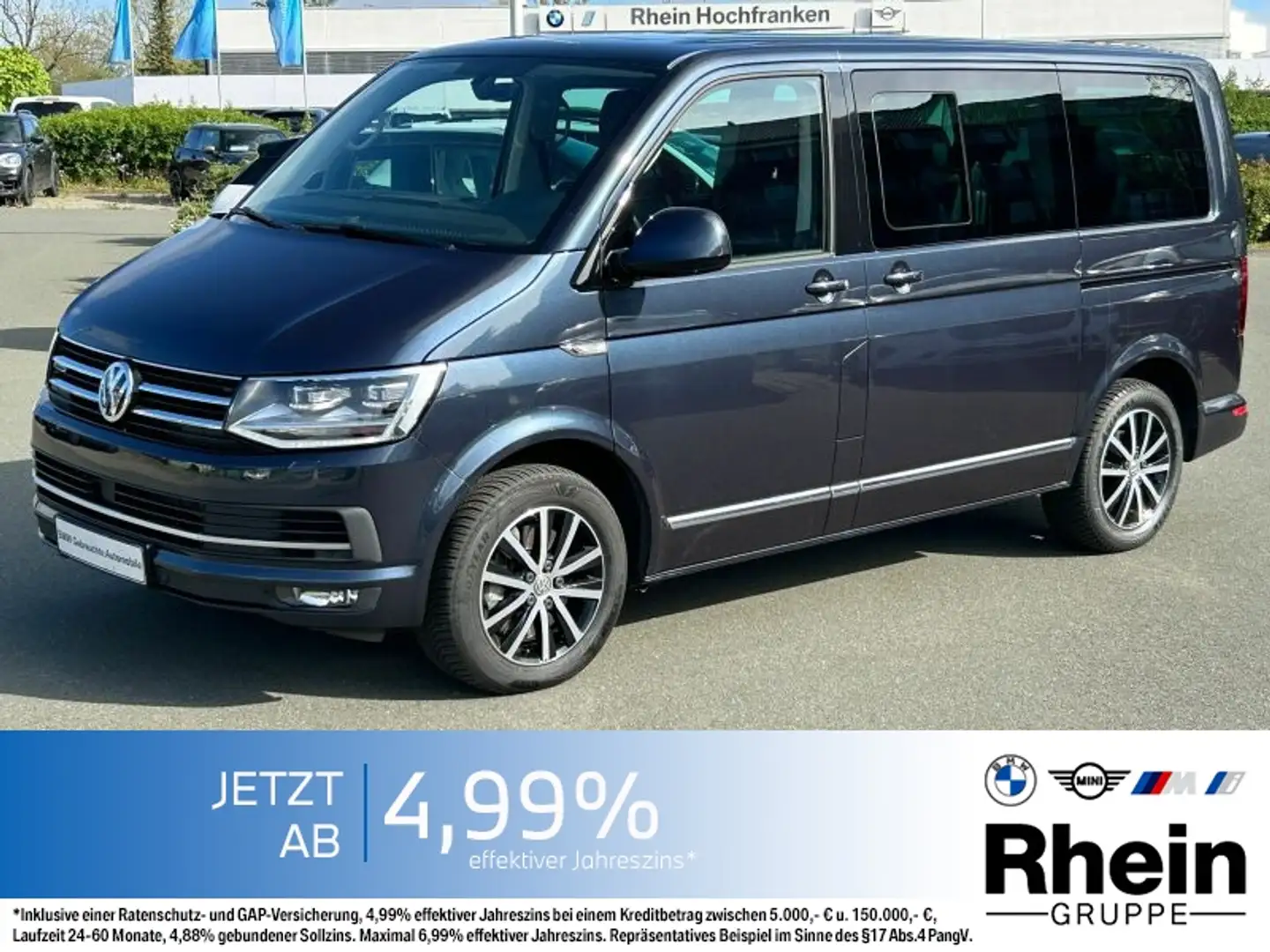 Volkswagen T6 Multivan DSG 4MOTION ACC RFK LED STANDH  8fach Blauw - 1