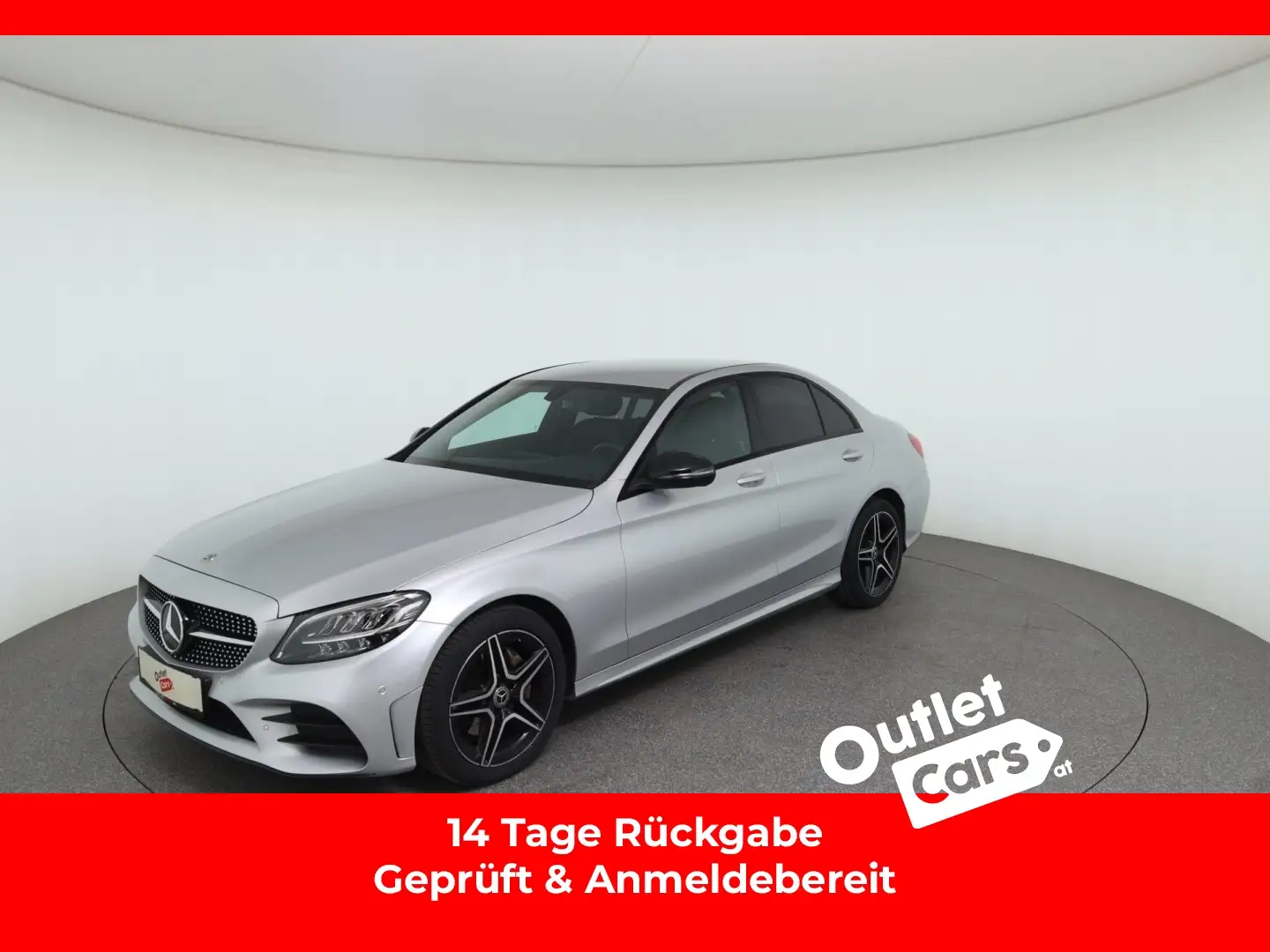 Mercedes-Benz C 180 d LED+LEDER+NAVI+RFK+Virtual+PDC Silber - 1
