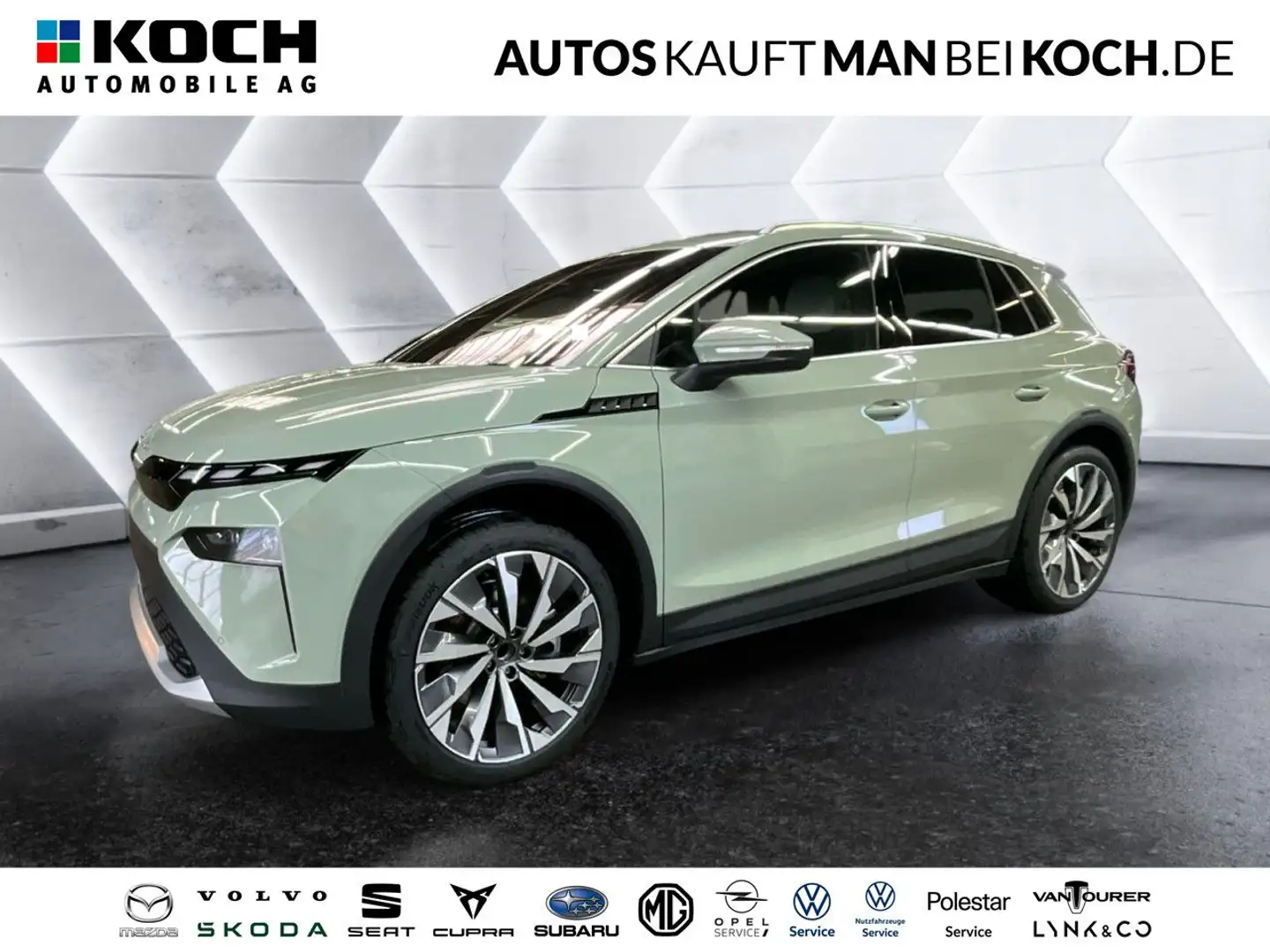 Skoda Elroq 85 Navi AHZV MATRIX ACC LM 21ZOLL SUPERNOVA Groen - 1