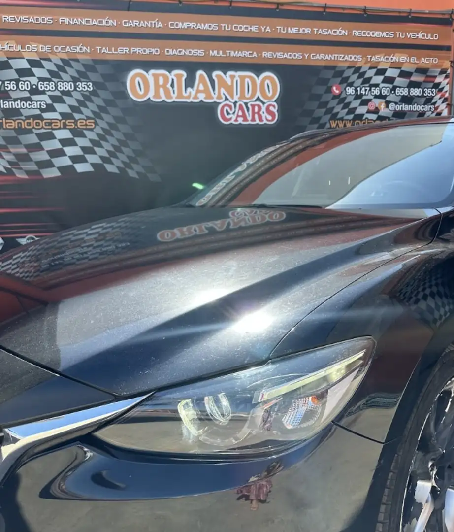 Mazda 6 2.2DE Lux.+Prem.B.(Navi) Aut. 110kW Negro - 2