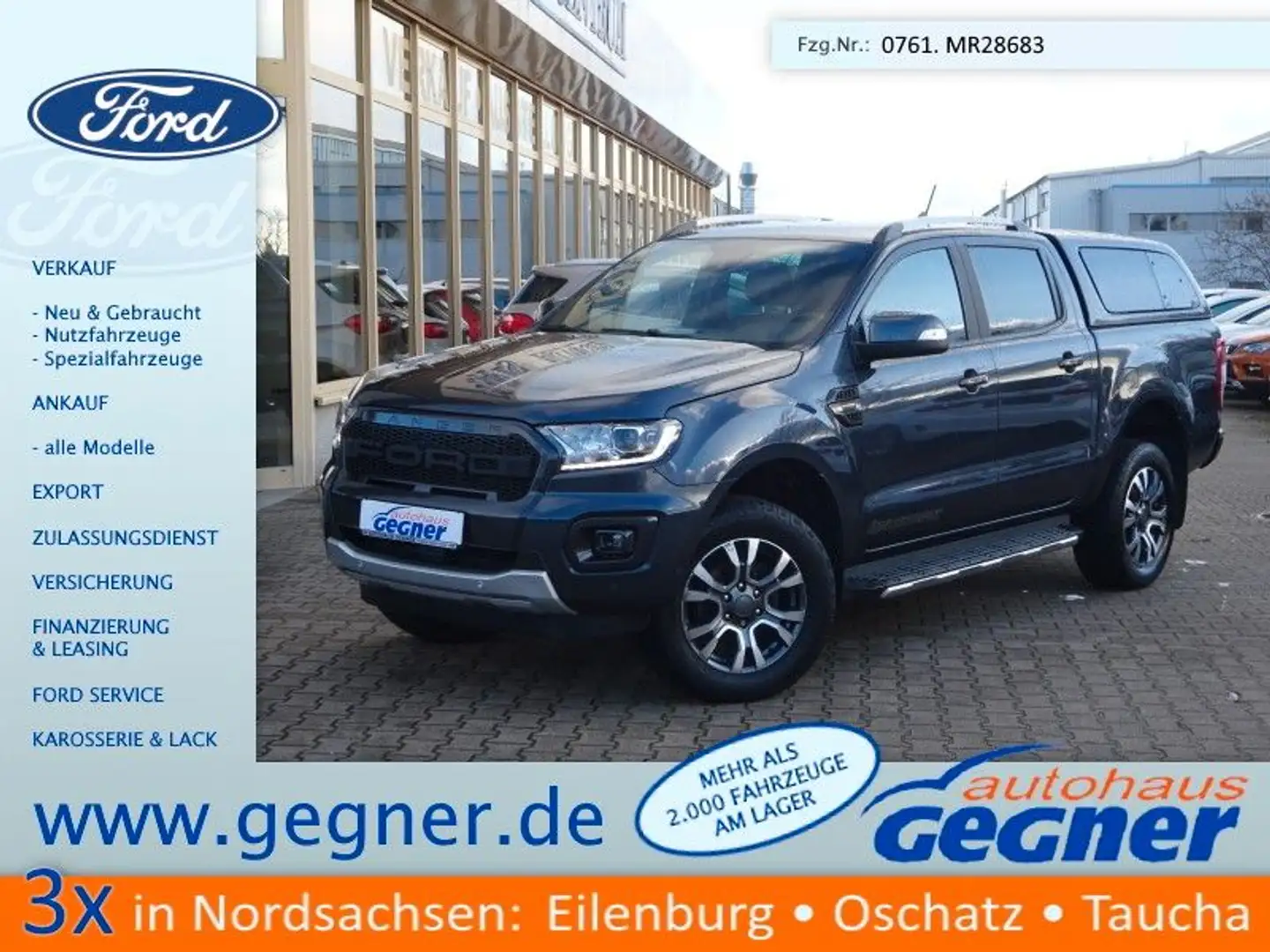 Ford Ranger DK 212PS Autm. Wildtrak  4x4 Hardtop ACC Gris - 1