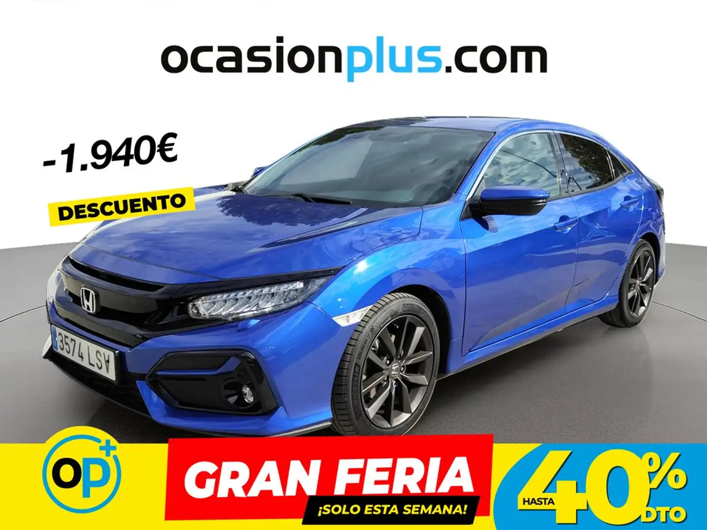 Honda Civic 1.0 VTEC Turbo Elegance Navi Azul - 1
