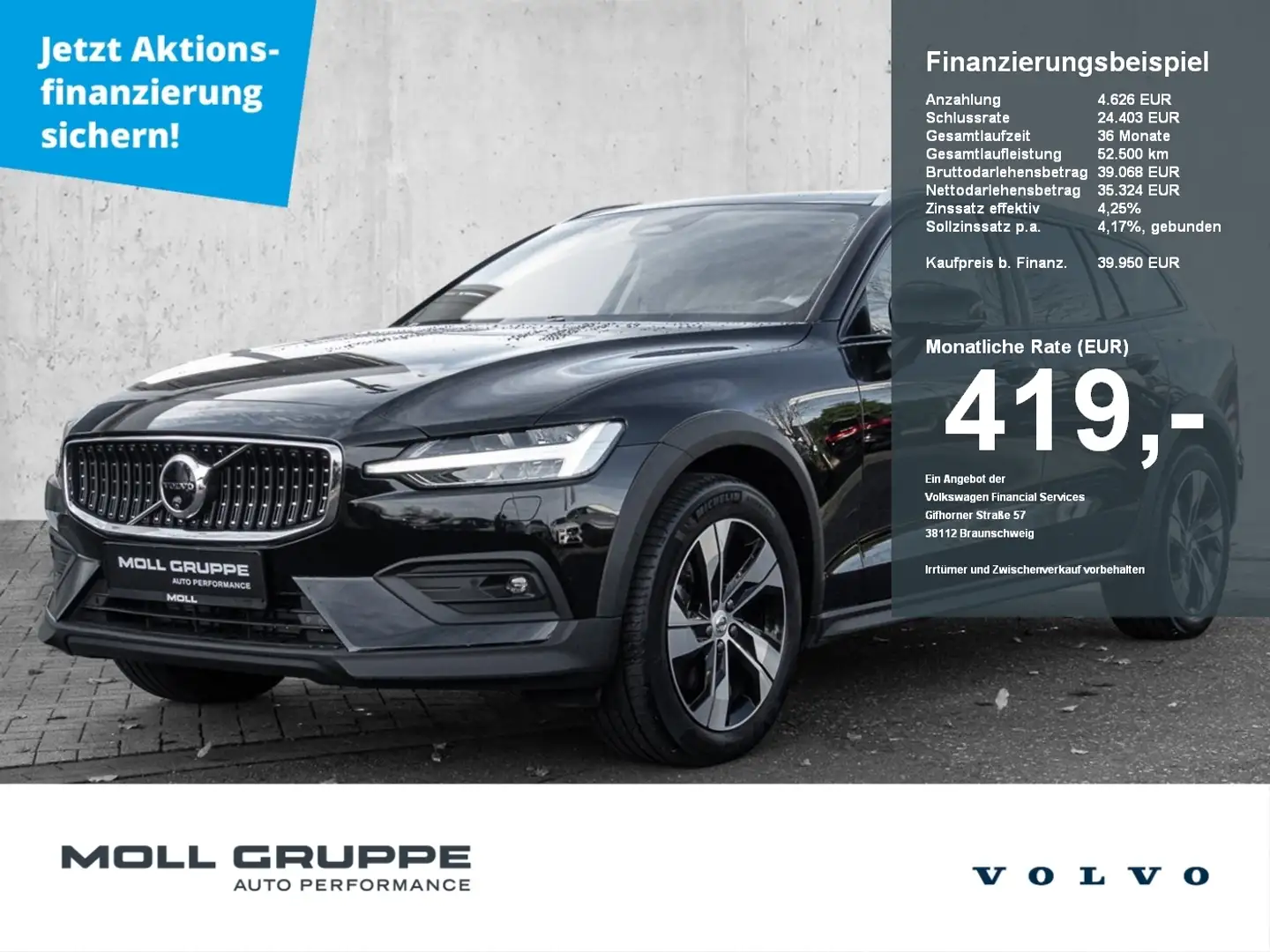 Volvo V60 Cross Country B4 AWD Ultimate AHK Pano 360Grad Schwarz - 1