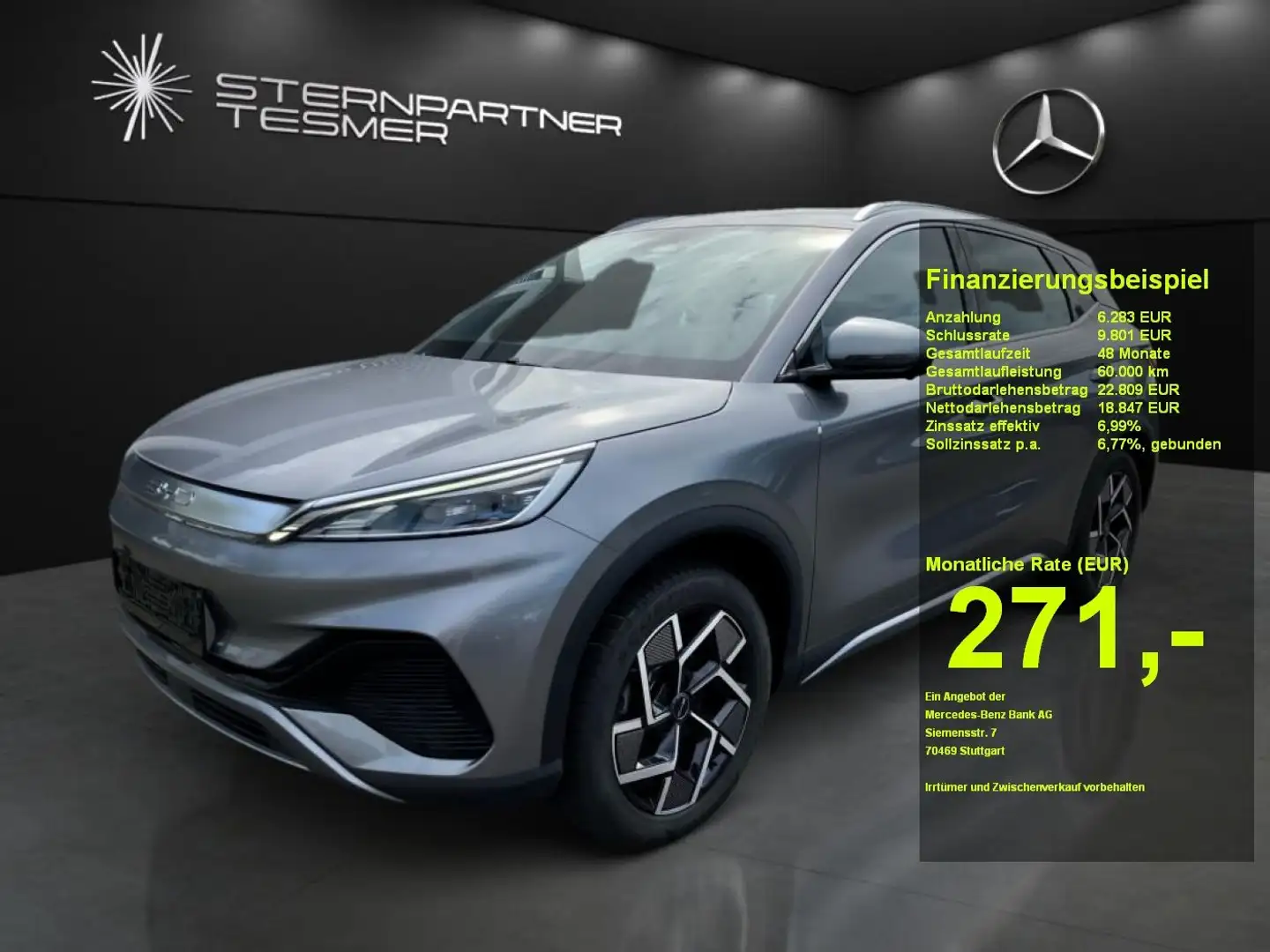 BYD Atto 3 Design SHZ+TOTW.+NAVI+KAMERA+AMBIENTE Grau - 1