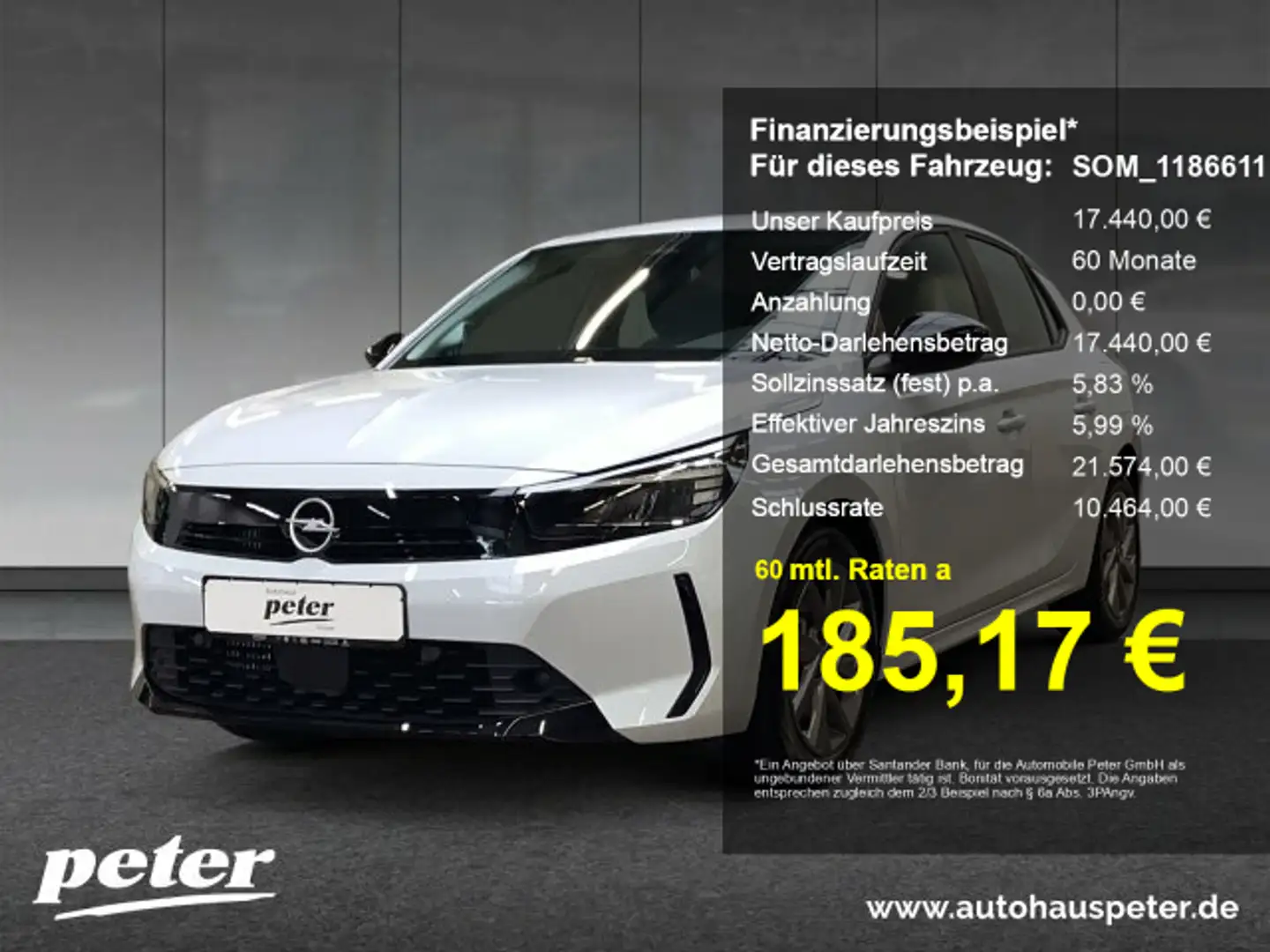 Opel Corsa Corsa F Edition 100 +SHZ+Klima+EPH+Alu+LHZ+ Weiß - 1