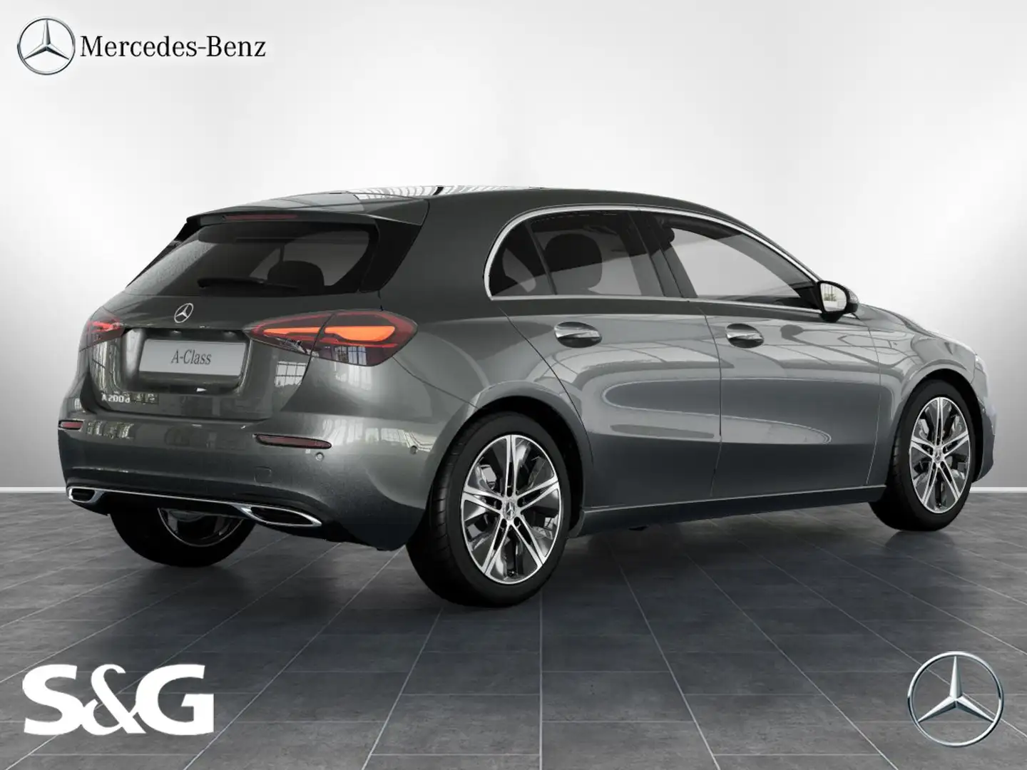 Mercedes-Benz A 200 d Progressive RüKam+M-LED+Pano+Distronic Grau - 2