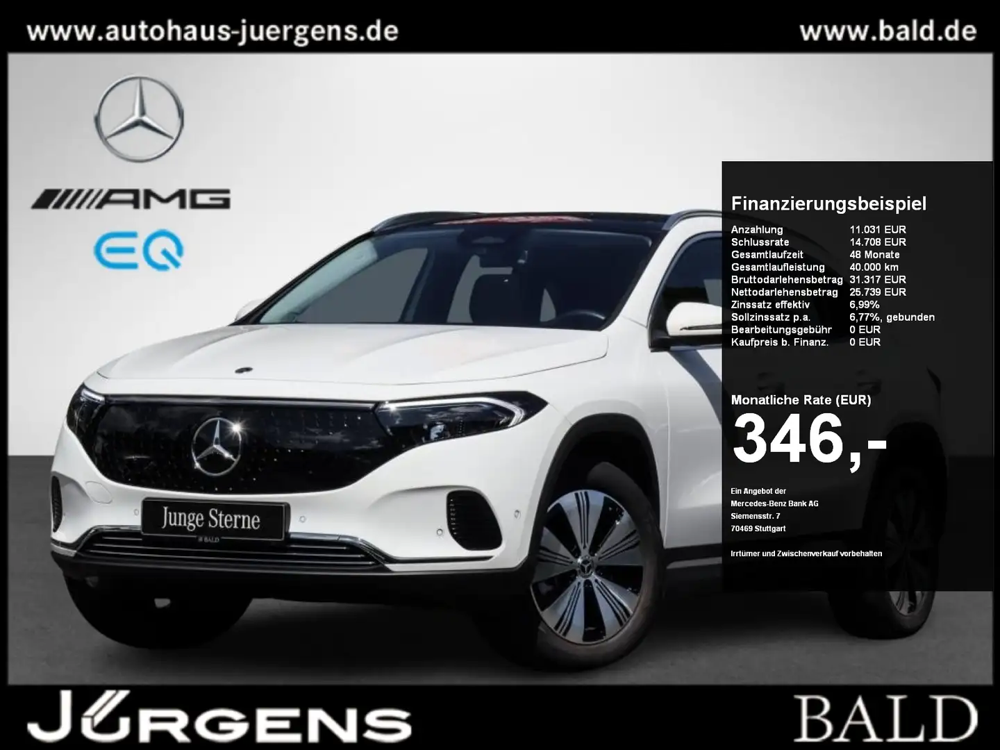 Mercedes-Benz EQA 300 4M Progressive-Advanced/LED/Pano/Easy-P Weiß - 1