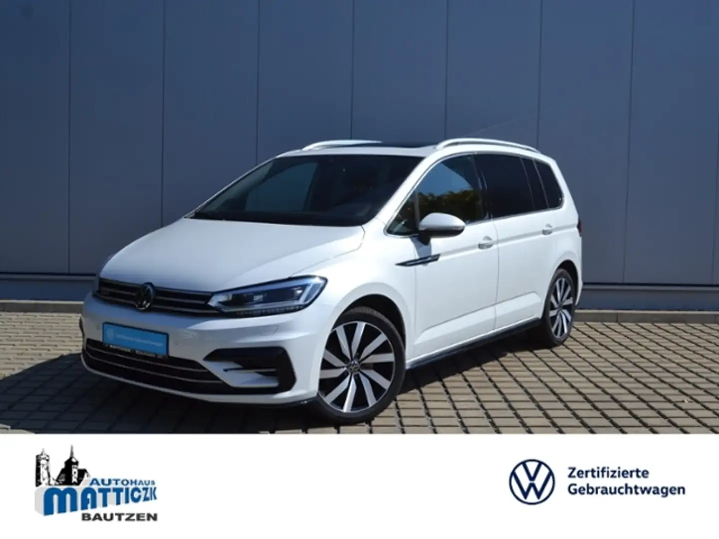 Volkswagen Touran 2.0 TDI DSG R-Line VOLL/STAND-HZ/PANORAMA/18-ZOLL Weiß - 1