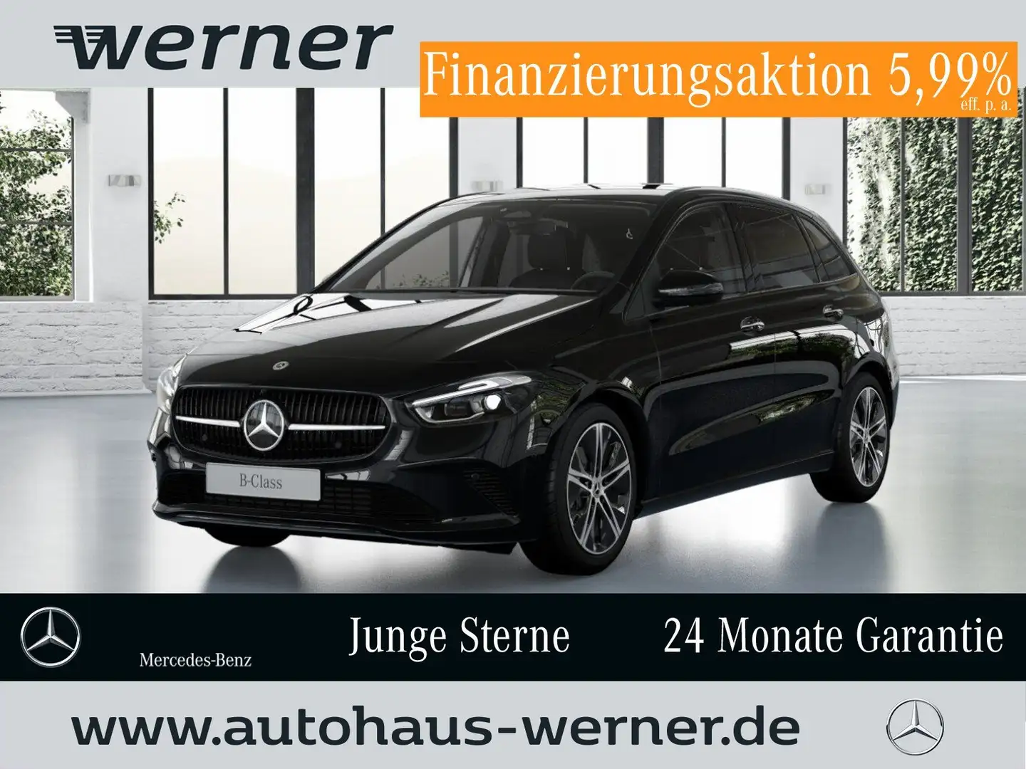 Mercedes-Benz B 180 PROGR-ADV+ NIGHT AHK MBEAM DISTR KEYLG VZA Schwarz - 1