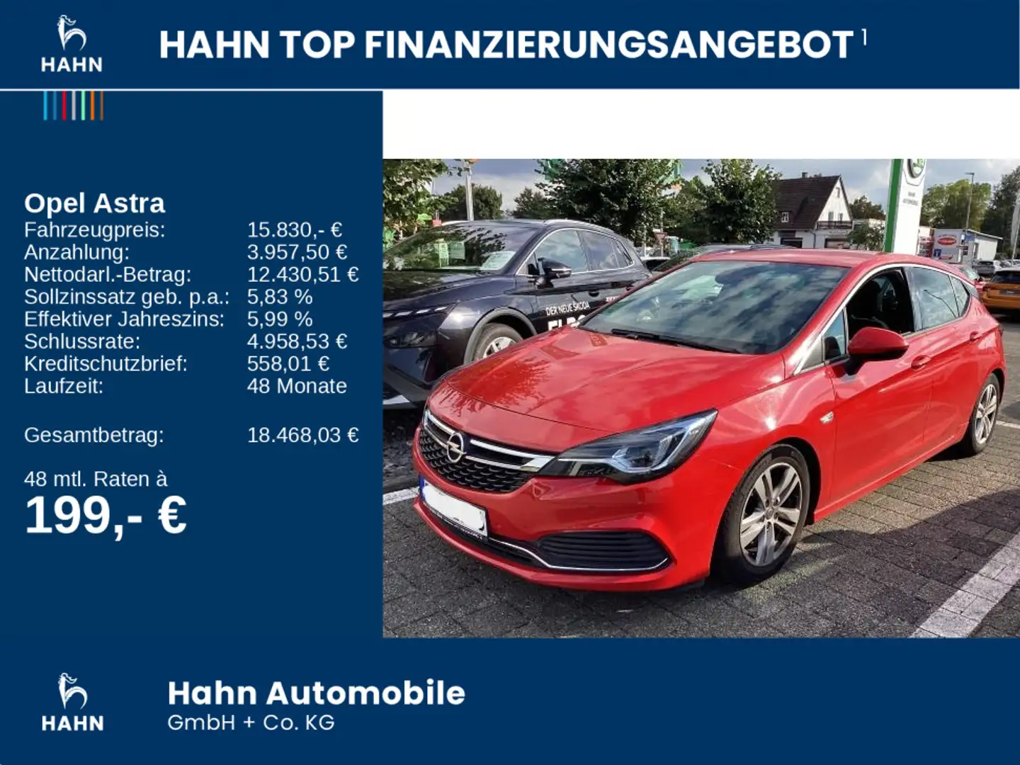 Opel Astra K 1.6 Turbo Dynamic Climatr LED SHZ PDCvh Rot - 2