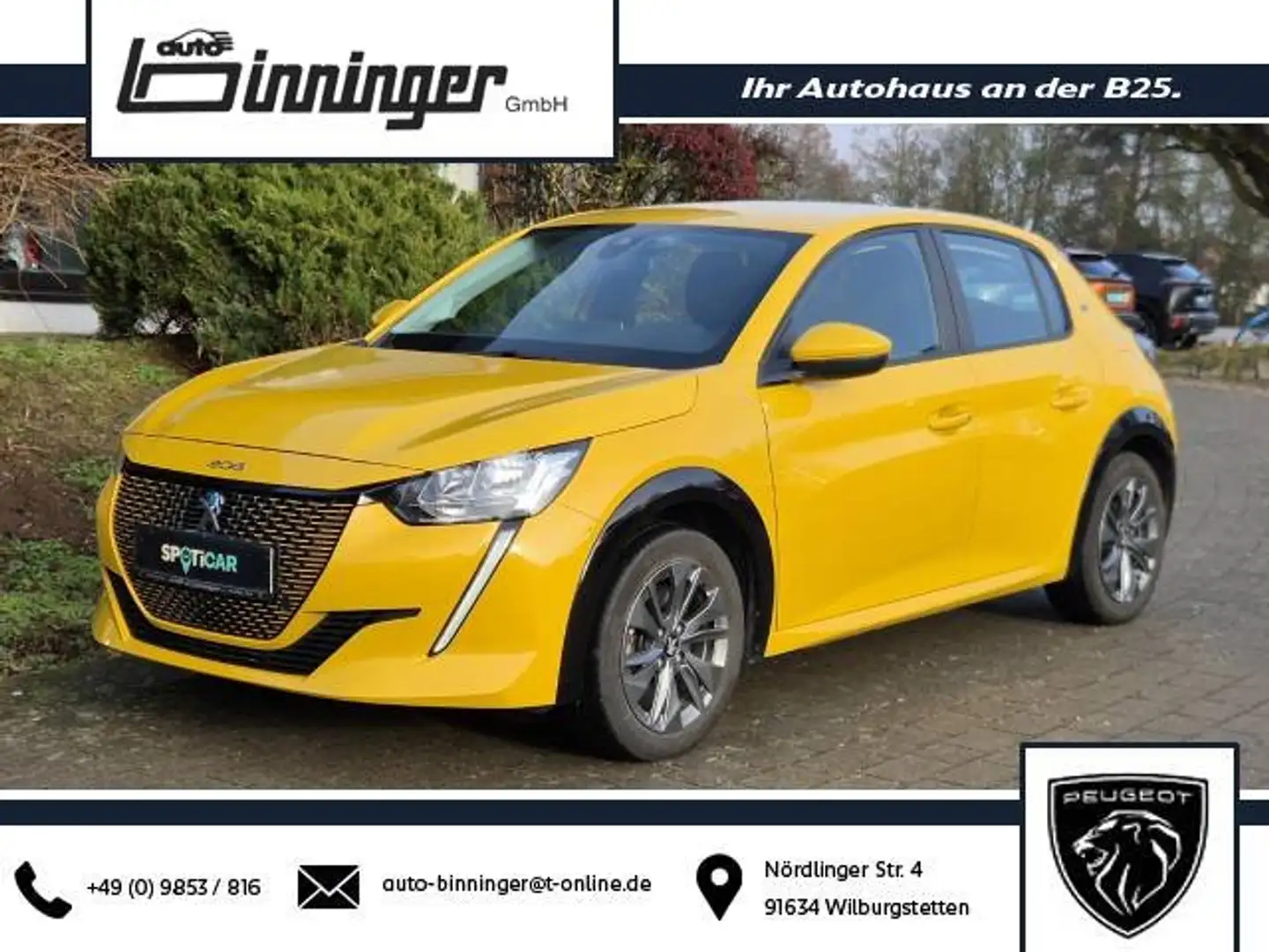 Peugeot e-208 Active - Elektromotor/1. Hand/LMF Jaune - 1