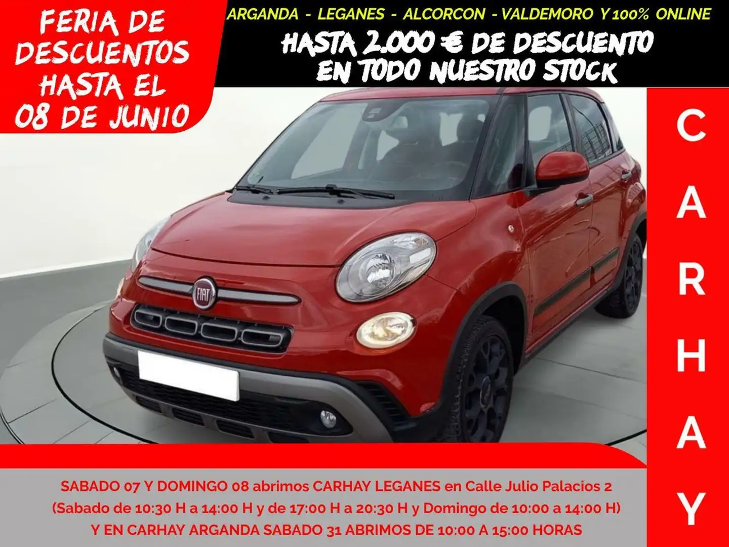 Fiat 500L CROSS 1.3 MULTIJET CROSS (EU6D-TEMP) Rojo - 1