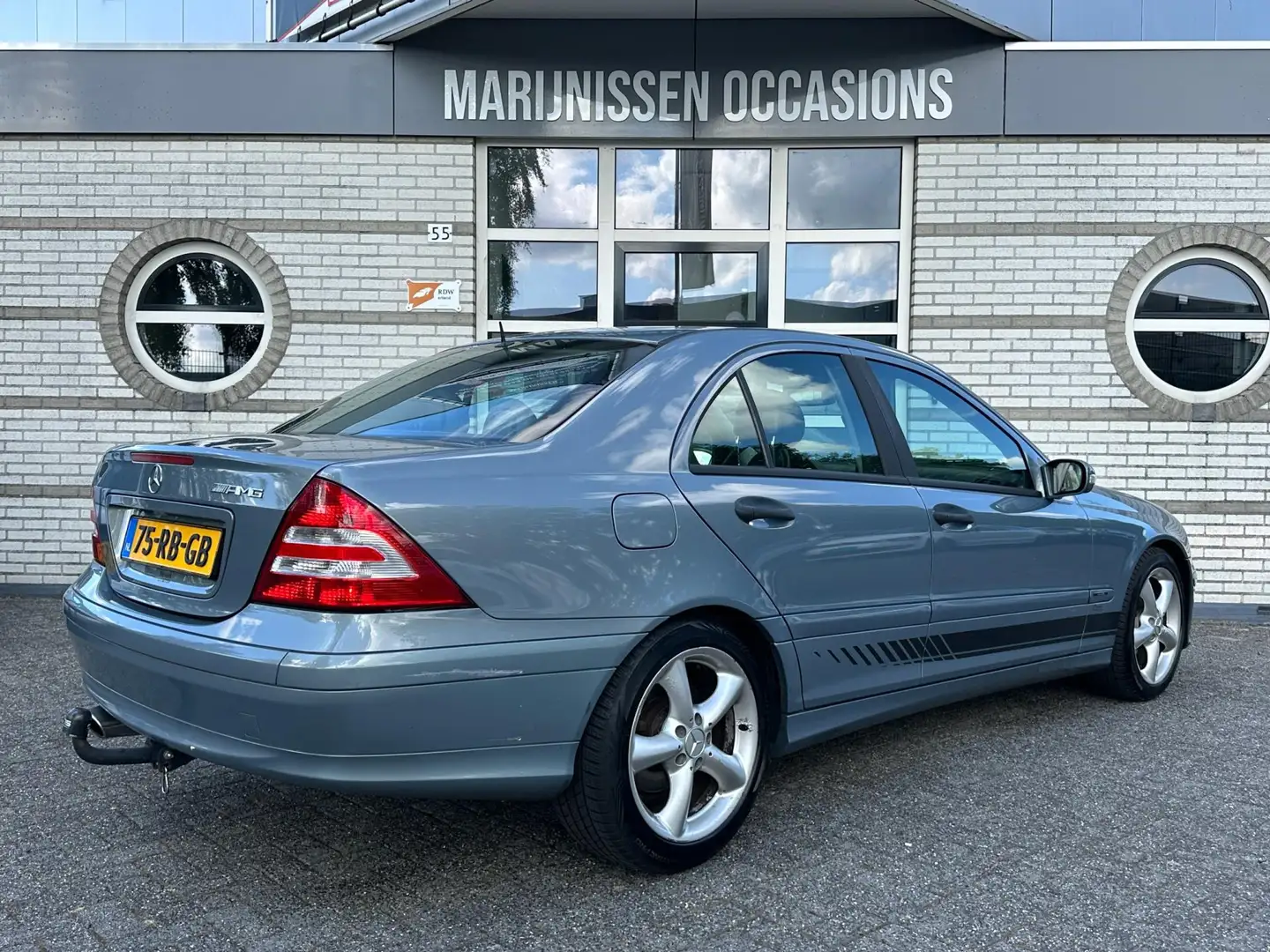 Mercedes-Benz C 180 K. Classic|Leder,Airco,Cruise,Trekh| Grijs - 2