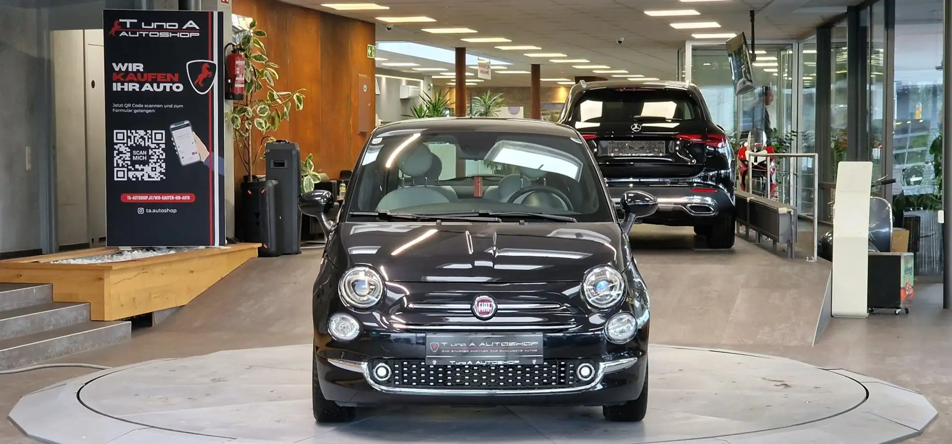 Fiat 500 FireFly Hybrid 70 Dolcevita *Glasdach*Xenon*TECH-P Schwarz - 2