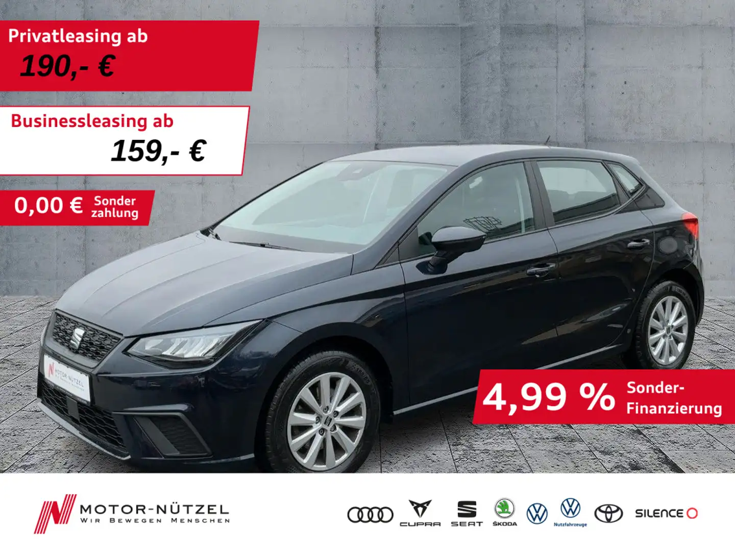 SEAT Ibiza 1.0 TSI STYLE LED+APP+SHZ+GRA+PDC+DAB+15" Blau - 1