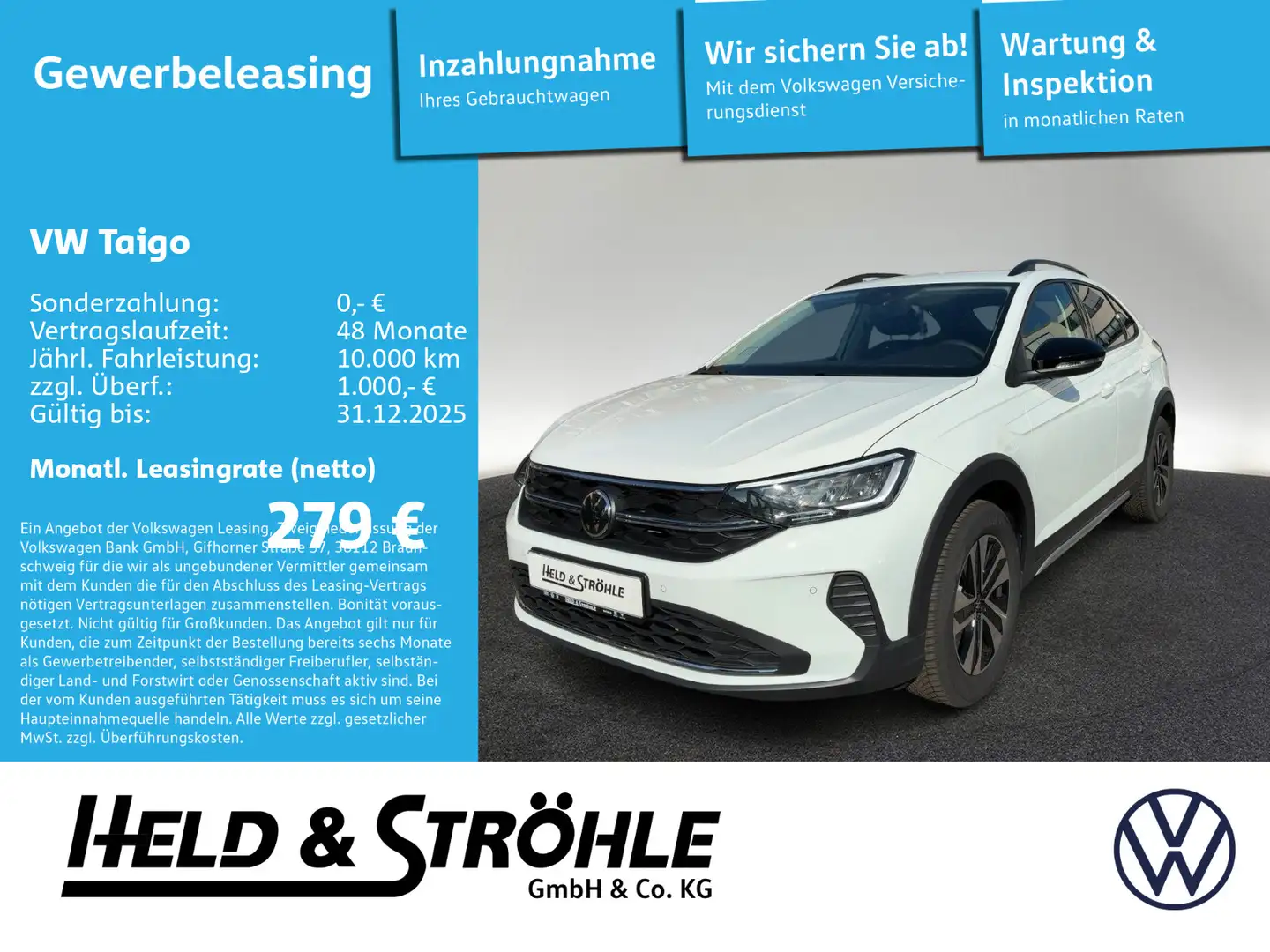 Volkswagen Taigo Energy 1.0l DSG AHK RFK Ganzjahresreifen Weiß - 1