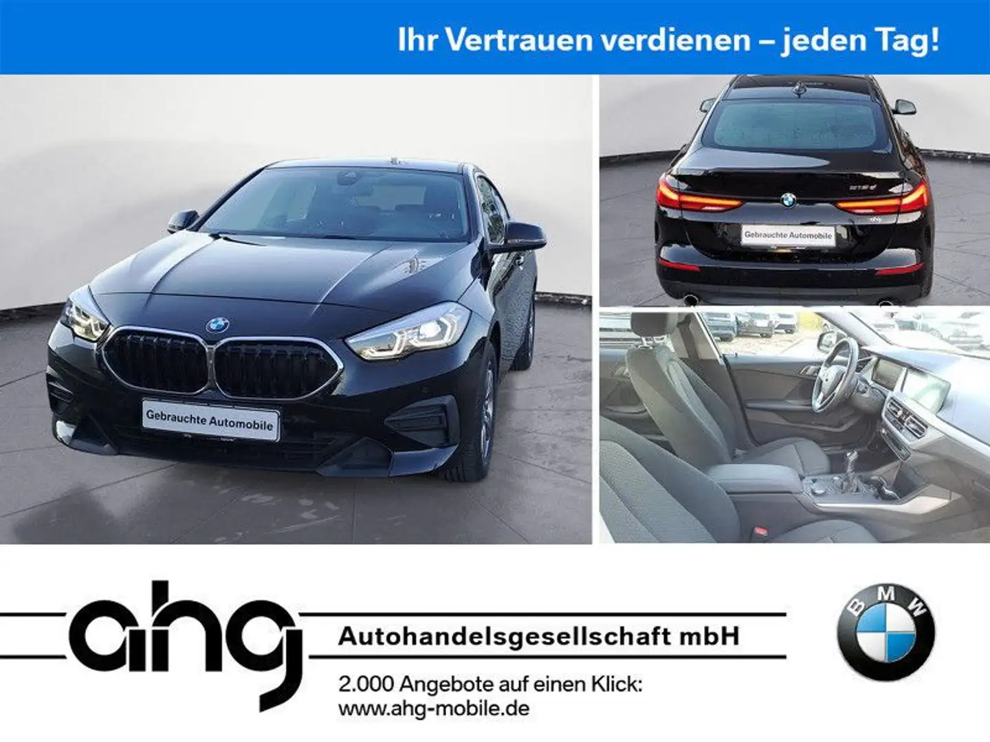 BMW 218d Gran Coupe Advantage PDC Sitzhzg. Vorn Negru - 1