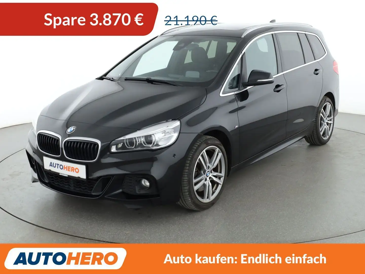 BMW 220 220i Gran Tourer M Sport Aut.*NAVI*LED*HUD* Schwarz - 1