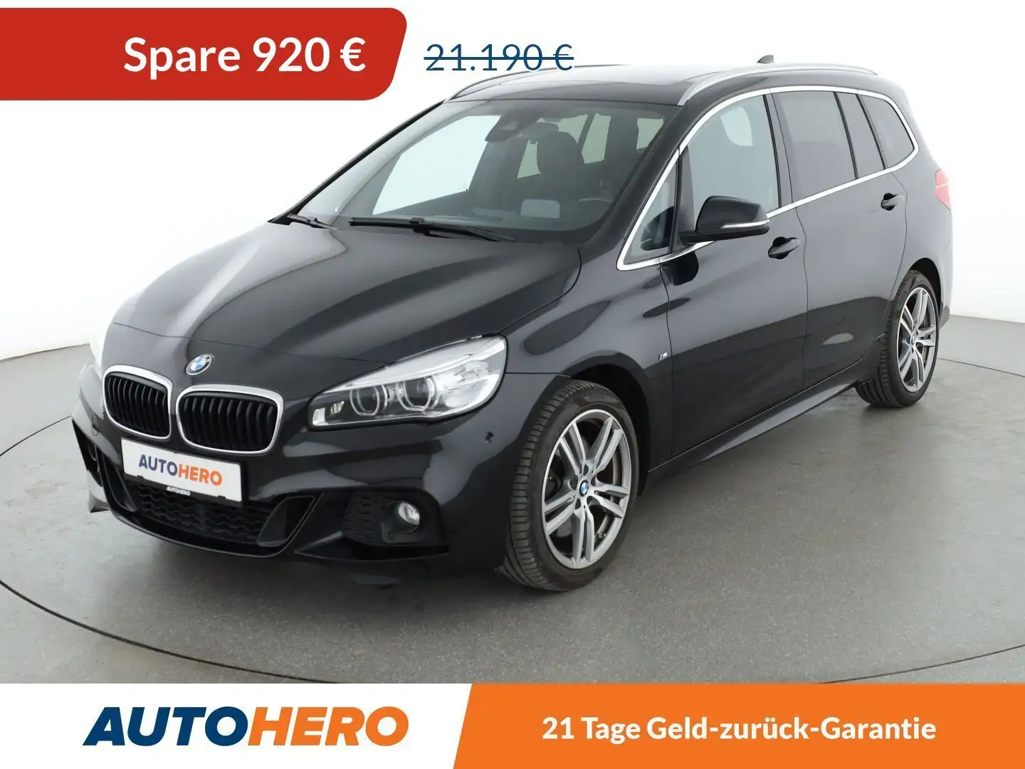 BMW 220 220i Gran Tourer M Sport Aut.*NAVI*LED*HUD* Schwarz - 1