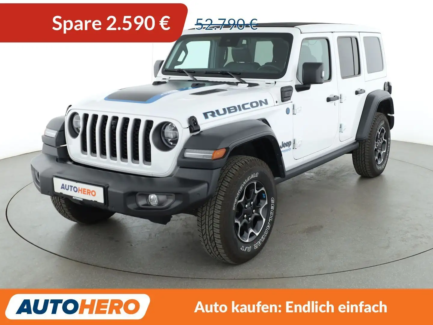Jeep Wrangler 2.0 4xe Plug-in Hybrid Rubicon Aut.*NAVI*TEMPO*SHZ Weiß - 1
