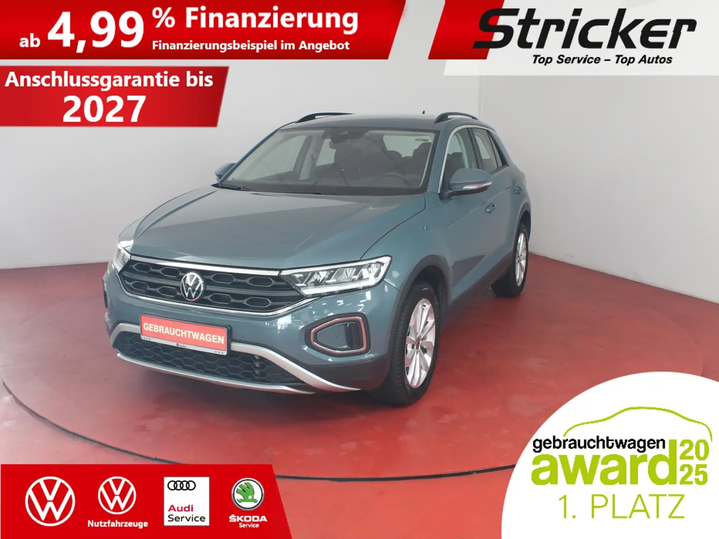 Volkswagen T-Roc Life 2.0 TDI DSG 302,-ohne Anzahlung AHK Navi Blau - 1
